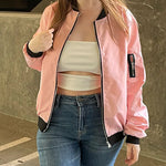 Nadorine Classic Bomber Jacket Windbreaker with Pockets