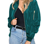 Nadorine Classic Bomber Jacket Windbreaker with Pockets