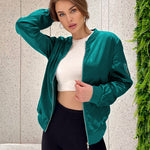 Nadorine Classic Bomber Jacket Windbreaker with Pockets