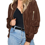 Nadorine Classic Bomber Jacket Windbreaker with Pockets