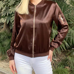 Nadorine Classic Bomber Jacket Windbreaker with Pockets