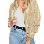 Nadorine Classic Bomber Jacket Windbreaker with Pockets