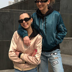 Nadorine Classic Bomber Jacket Windbreaker with Pockets