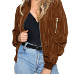 Nadorine Classic Bomber Jacket Windbreaker with Pockets