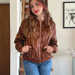 Nadorine Classic Bomber Jacket Windbreaker with Pockets