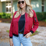 Nadorine Classic Bomber Jacket Windbreaker with Pockets