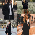 Nadorine Double-Breasted Thick Wool Coat Jacket