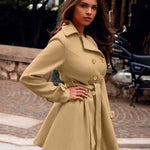 Nadorine Double-Breasted Thick Wool Coat Jacket