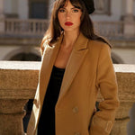 Nadorine Double-Breasted Thick Wool Coat Jacket