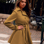 Nadorine Double-Breasted Thick Wool Coat Jacket