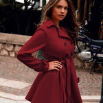 Nadorine Double-Breasted Thick Wool Coat Jacket