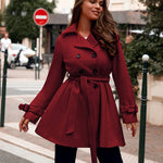 Nadorine Double-Breasted Thick Wool Coat Jacket