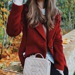 Nadorine Double-Breasted Thick Wool Coat Jacket