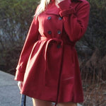 Nadorine Double-Breasted Thick Wool Coat Jacket