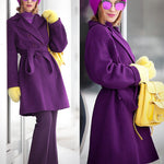 Nadorine Double-Breasted Thick Wool Coat Jacket