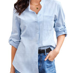Nadorine Cotton Linen Shirts Tops