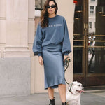 Satin Zipper Elegant Work Skirts - Nadorine (US Only)