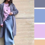 Satin Zipper Elegant Work Skirts - Nadorine (US Only)