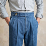Lorenzo Pleated Denim Trousers