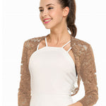 Nadorine Women's Bolero Shrugs Crochet Lace Open Cardigan