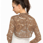 Nadorine Women's Bolero Shrugs Crochet Lace Open Cardigan