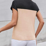 Nadorine Sleeveless Cape Sleeve Knit Ribbed Tank Tops