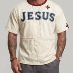 KZZ Paneled Printed Loose-Fit T-Shirt