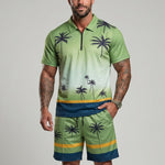 KZZ Regular fit casual polo shirt and shorts