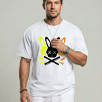 KZZ Men's Casual Crew-Neck T-Shirt