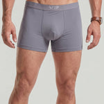 KZZ Men's Breathable Solid-Color Letter-Print Boxer underwear