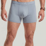 KZZ Men's Breathable Solid-Color Letter-Print Boxer underwear