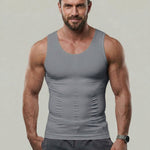 KZZ Men's Solid-Color Slimming & Shaping Vest