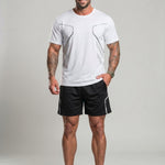 KZZ Casual Athletic Crew-Neck Short-Sleeve T-Shirt + Shorts