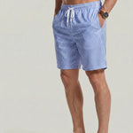KZZ Men's Regular Fit Striped Print Shorts