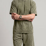 KZZ Distressed Loose-Fit T-Shirt and Drawstring Shorts