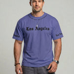 KZZ  Men's Crew-Neck T-Shirt with Letter Print