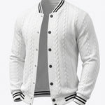 KZZ  Men's Fashion Striped Baseball Jacket