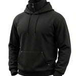 KZZ Men's Long-Sleeve Short-Sleeve Hooded Sweatshirt