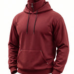 KZZ Men's Long-Sleeve Short-Sleeve Hooded Sweatshirt