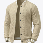 KZZ  Men's Fashion Striped Baseball Jacket
