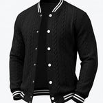 KZZ  Men's Fashion Striped Baseball Jacket