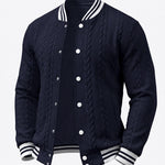 KZZ  Men's Fashion Striped Baseball Jacket