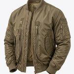 KZZ Men's Retro Long-Sleeved Thick Air Force Pilot Jacket