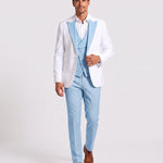 KZZ Men's single-button three-piece suit