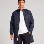 KZZ Casual solid-color long-sleeve zip-up outerwear with a stand collar for winter