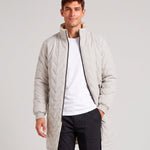 KZZ Casual solid-color long-sleeve zip-up outerwear with a stand collar for winter