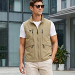 KZZ Men's multi-pocket vest