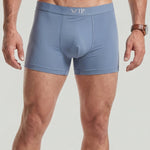 KZZ Men's Breathable Solid-Color Letter-Print Boxer underwear