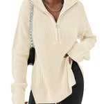 Nadorine Long Sleeve Oversized Knit Sweater Tops