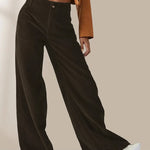 Sophie Laurent | Wide Leg Corduroy Pants For Women